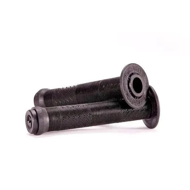 Merritt Billy Perry mushroom style bike grips in black with soft compound and textured pattern