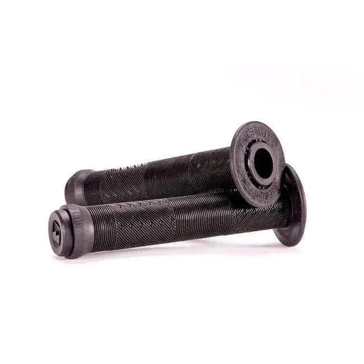 Merritt Billy Perry mushroom style bike grips in black with soft compound and textured pattern