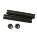 CULT HEAVENS GATE slim black bicycle grips made of soft Krayton rubber with screwable nylon barend plugs
