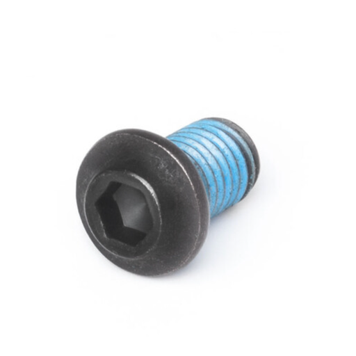 SALT standard crankarm sprocket bolt with hex socket head and blue threadlocker coating