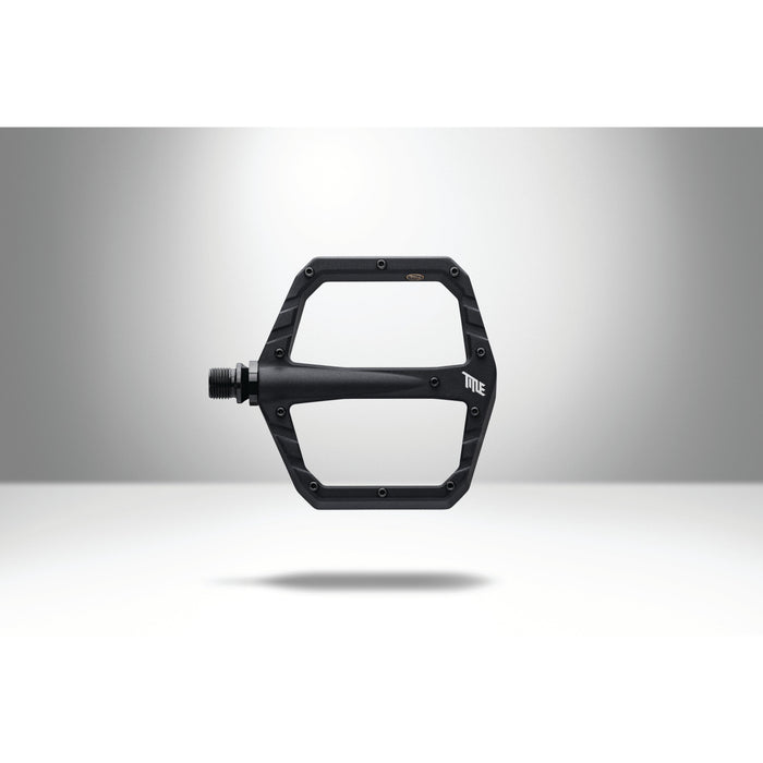 MTB CONNECT Pedals black forged aluminum platform pedal with 22 pins and CNC machined CrMo spindle