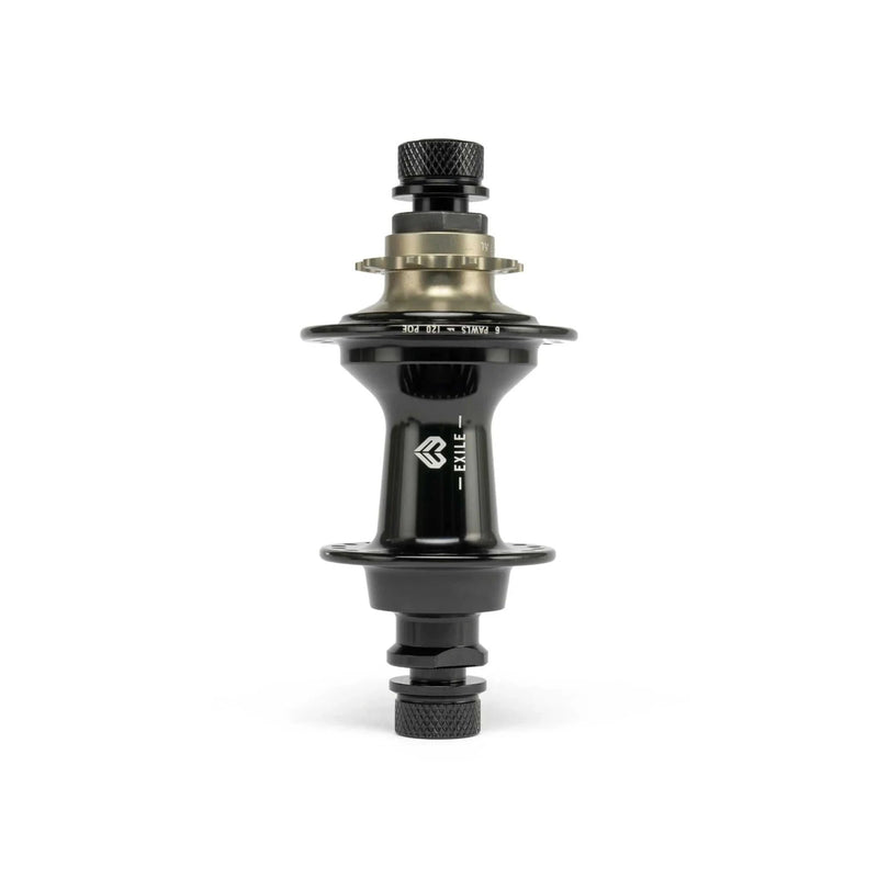 ÉCLAT EXILE CS HUB lightweight black alloy trail cassette hub with 120-point engagement and 6 pawl multi-tooth driver
