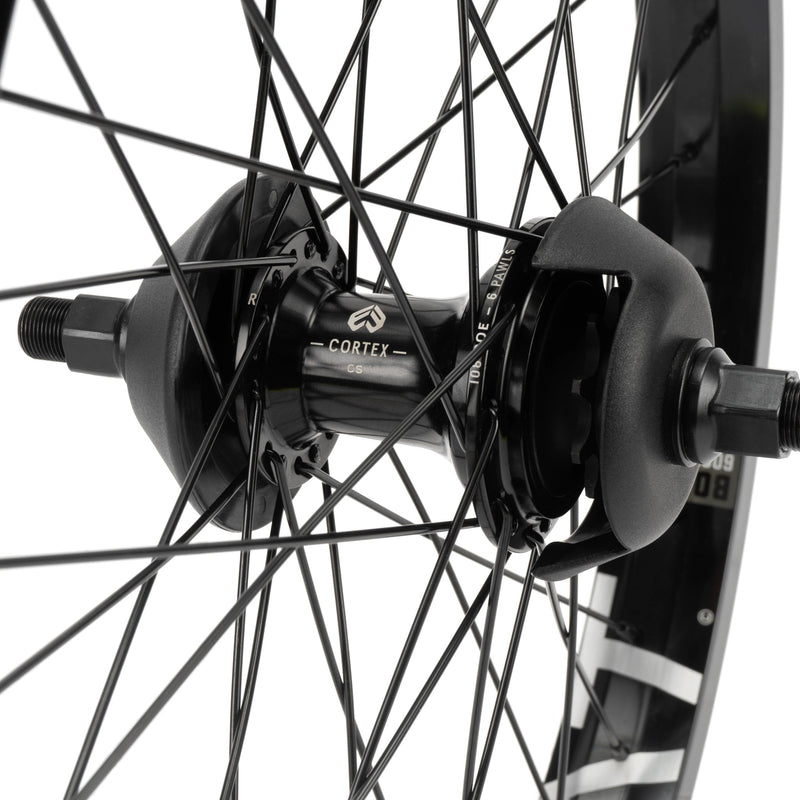 ÉCLAT BONDI Cortex EVO CS rear wheel with 36h Bondi rim and sealed 9t driver hub.
