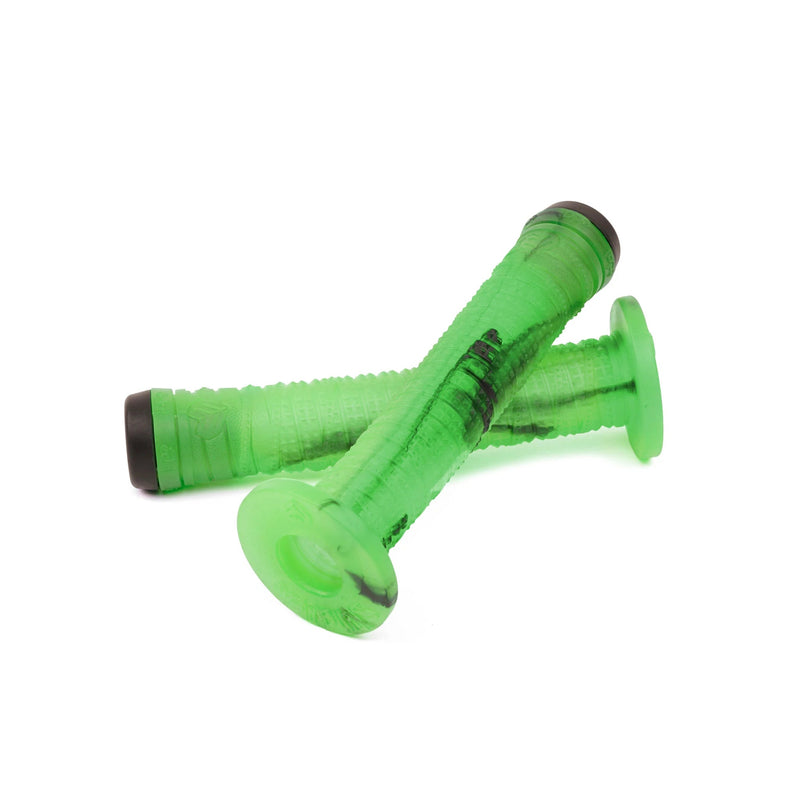 ÉCLAT SEAN BURNS GRIP, high-performance rubber, non-parallel shape, green, soft comfortable BMX handle grips.