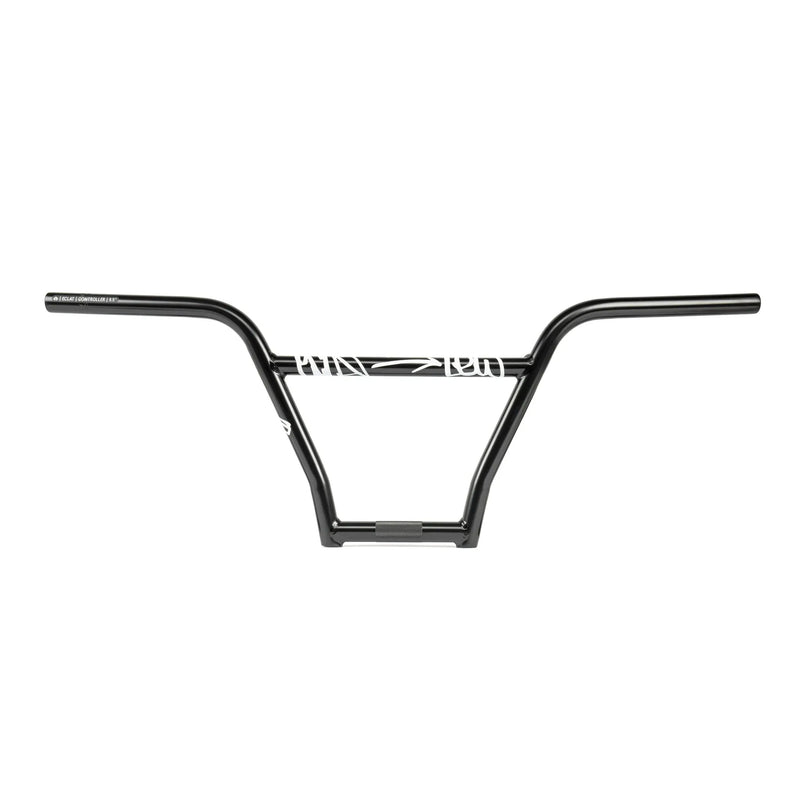 Éclat CONTROLLER 4PC Handlebar, Lewis Mills signature, retro-inspired design, ultra-durable chromoly tubing, black color.