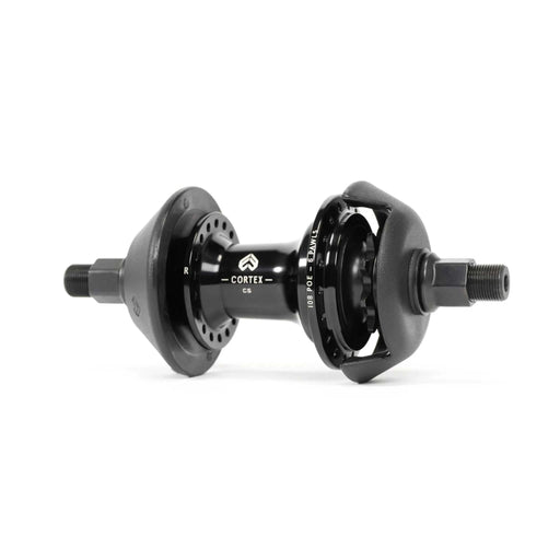 ÉCLAT CORTEX EVO CS Rear Hub with high-engagement 108 POE 6-pawl mechanism, black, 6061-T6 alloy shell.