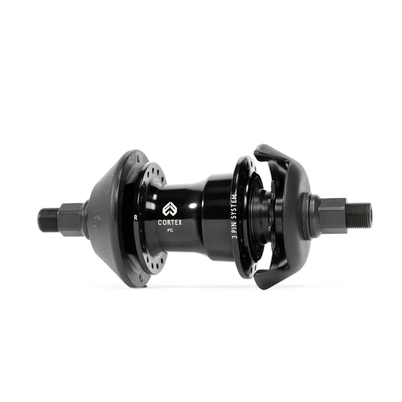 ÉCLAT CORTEX EVO black rear freecoaster hub with 3-pin clutch system and nylon guards