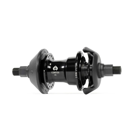 ÉCLAT CORTEX EVO black rear freecoaster hub with 3-pin clutch system and nylon guards