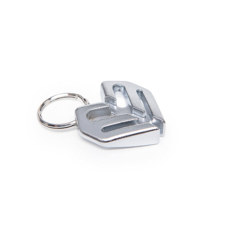 ÉCLAT SPOKE KEY CHAIN in silver, heat-treated chromoly, durable keyring.
