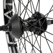 ÉCLAT TRIPPIN/CORTEX EVO FC freecoaster rear wheel with 36h alloy rim and nylon hub guards.