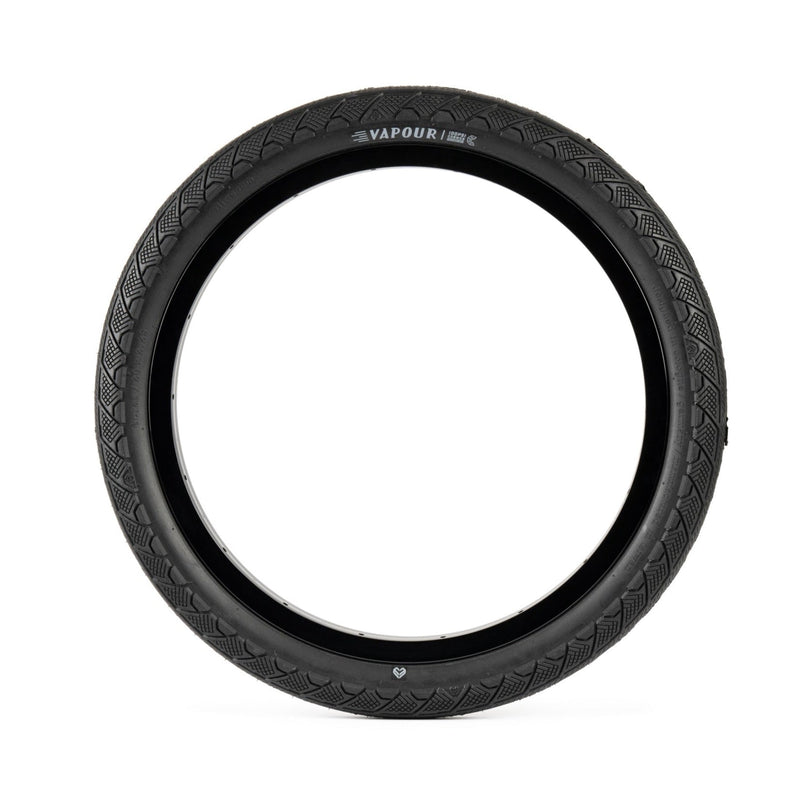 ÉCLAT VAPOUR TIRE, black, multi-textured tread, 2.4" and 2.25" sizes, Cobweb protection, trail and transition use.