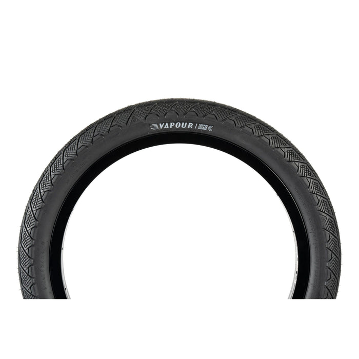 ÉCLAT VAPOUR TIRE, black BMX tire with multi-textured tread, 2.40" size, COBWEB technology, high grip.