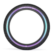 ÉCLAT FIREBALL TIRE with colorful ring design, ideal for street riding, featuring a wide 2.40" size and puncture-resistant technology.