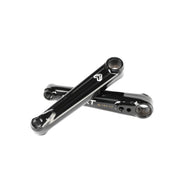 ÉCLAT TIBIA XLT Crankset in glossy black, lightweight BMX crank with 3pc arm design.