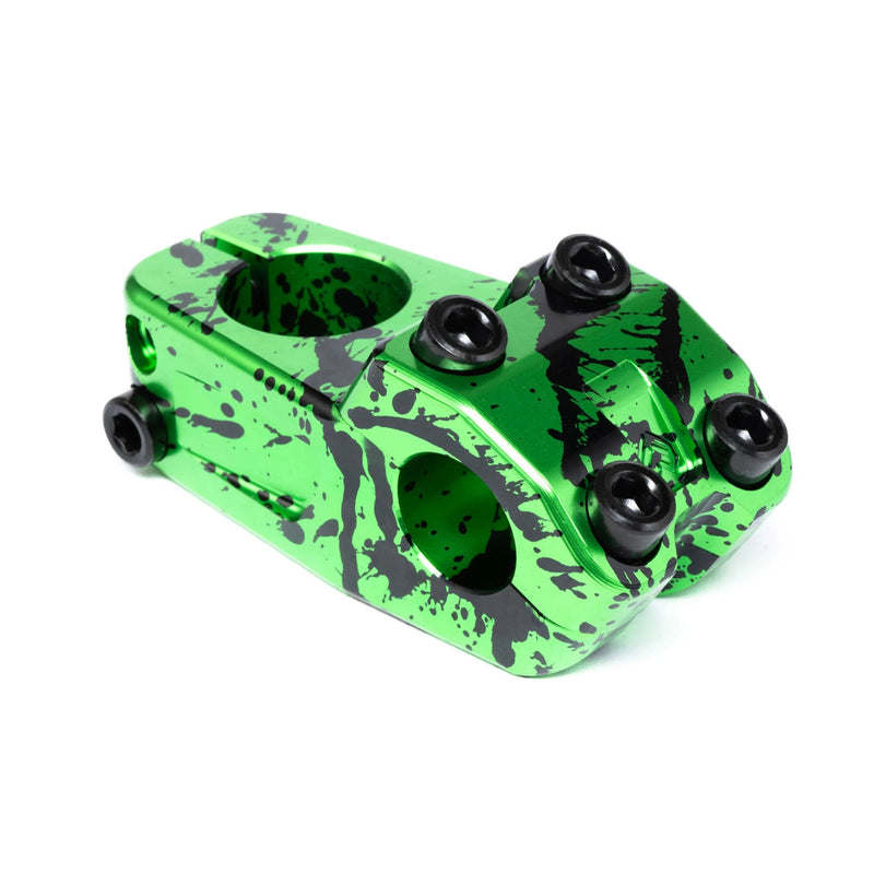 Green ÉCLAT BURNS V2 TOP LOAD STEM with unique offset rear and CNC machined 6061-T6 alloy construction.