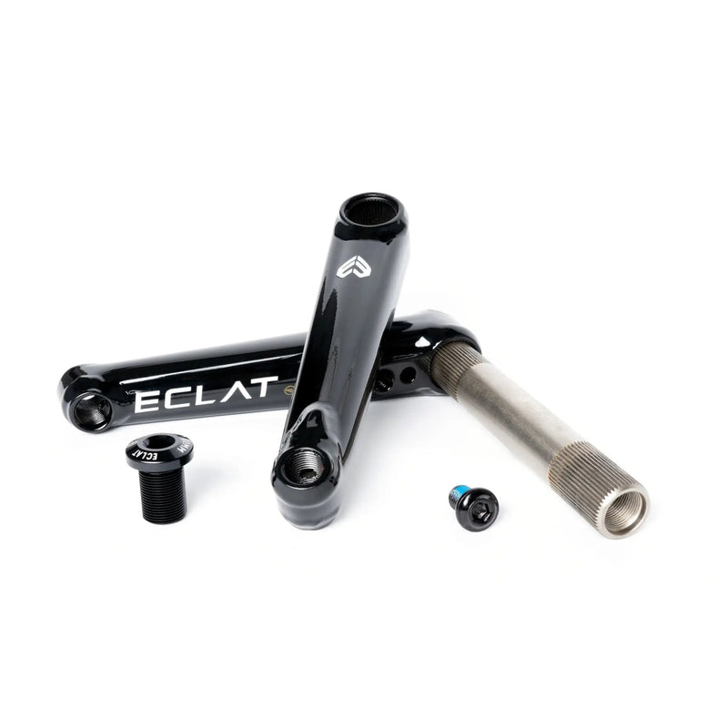 ÉCLAT TIBIA XLT Crankset, lightweight BMX crank, glossy black.
