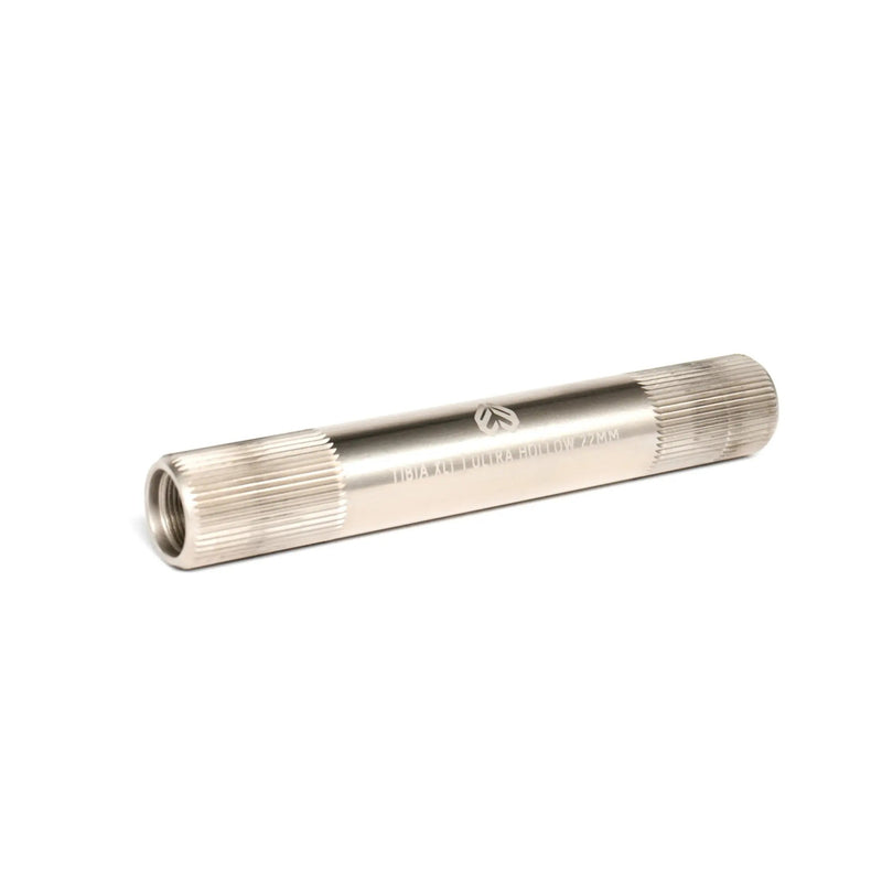 Nickel 22mm CrMo ultra hollow replacement spindle for ÉCLAT TIBIA XLT crank, 138mm length