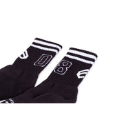 ÉCLAT 08 SOCKS in black with combed cotton and one size fit.