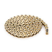 ÉCLAT 4-STROKE HALFLINK CHAIN, gold, steel, chromized, strong pins, durable design.