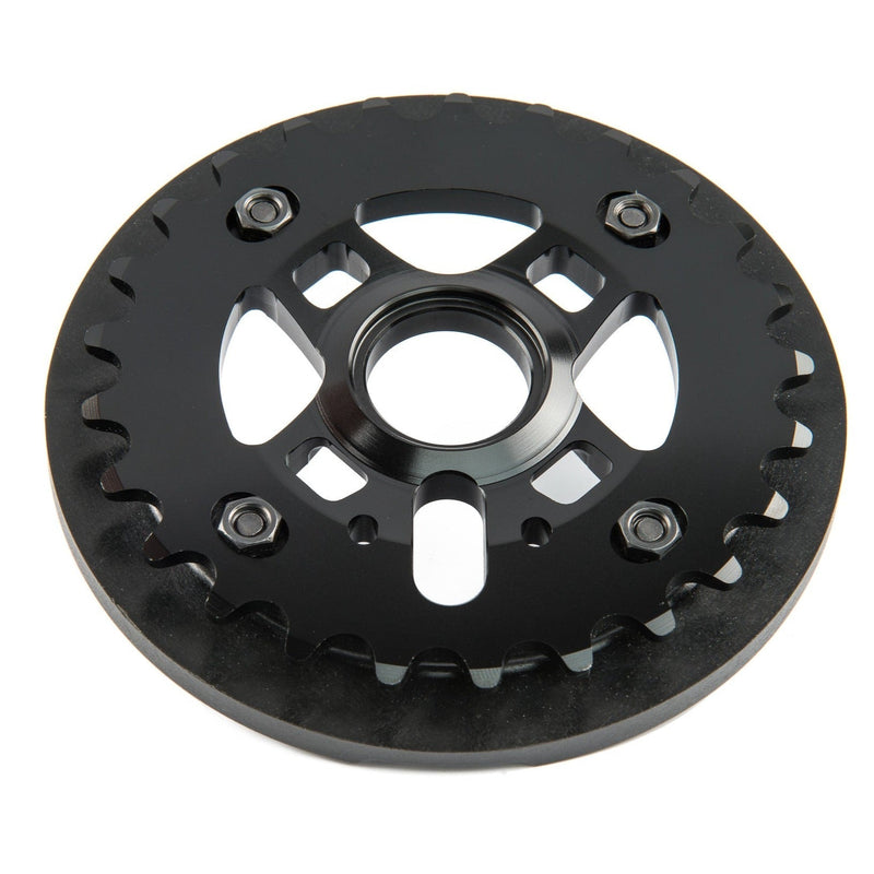 ÉCLAT AK Guard Sprocket with integrated nylon guard for friction-free grinding.