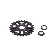 Black ÉCLAT ABYSS SPROCKET 25t CNC machined 6061-T6 alloy bike sprocket with adaptors for different spindle sizes