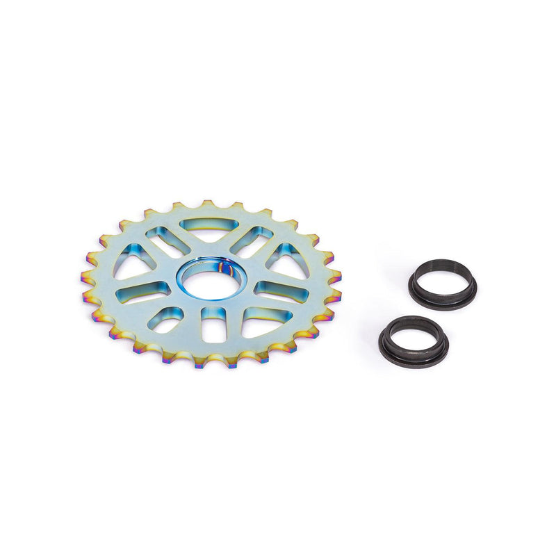 ÉCLAT ABYSS SPROCKET CNC machined 6061-T6 alloy sprocket with adaptors and unique rib design for strength and chain alignment