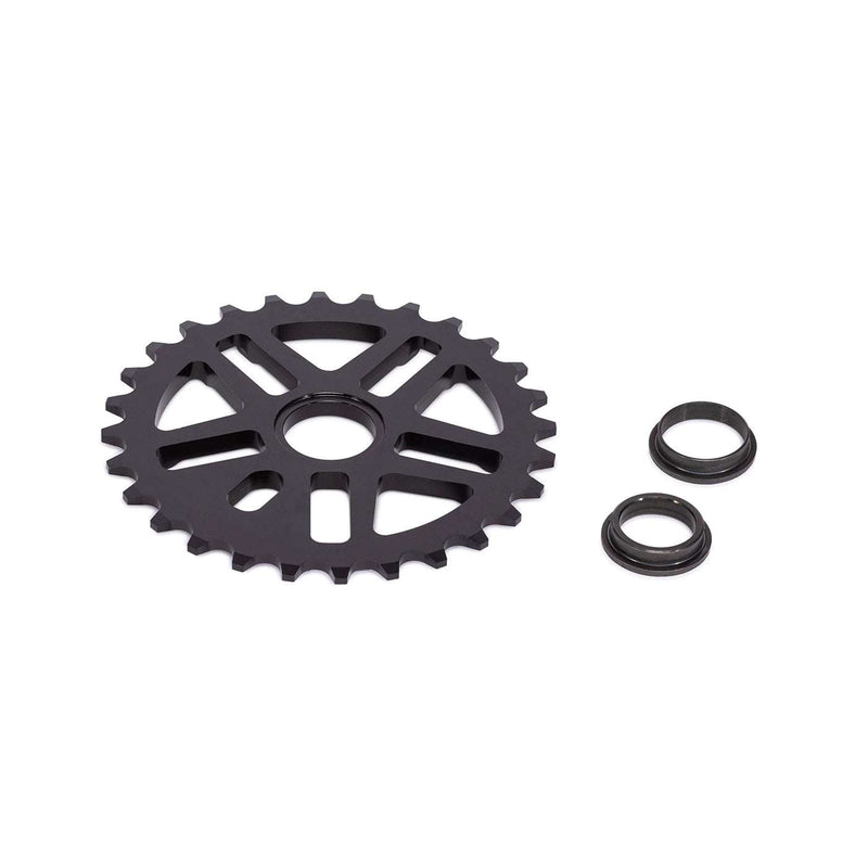 ÉCLAT ABYSS SPROCKET black CNC machined 6061-T6 alloy bike sprocket with adaptors and 25 or 28 tooth options
