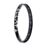 ÉCLAT BONDI RIM black 38mm wide heavy-duty BMX rim made from 6061-T6 alloy with reinforced sidewalls and straight edges for brake use.