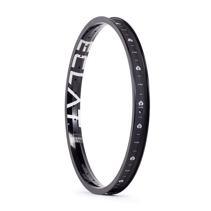 ÉCLAT BONDI RIM black 38mm wide heavy-duty BMX rim made from 6061-T6 alloy with reinforced sidewalls and straight edges for brake use.