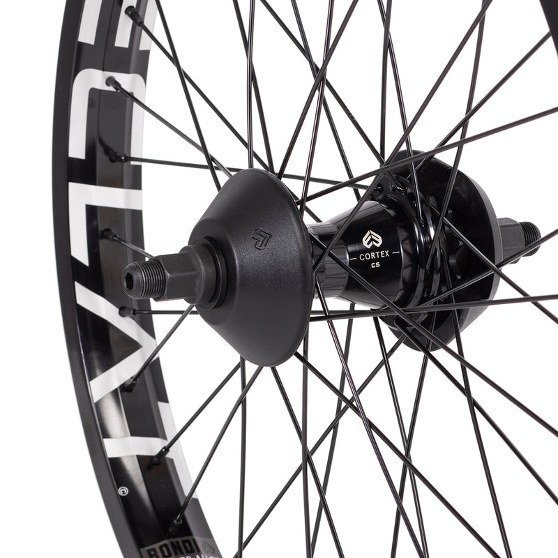 ÉCLAT BONDI/CORTEX CASSETTE rear wheel with Bondi 36h rim and Cortex cassette hub.