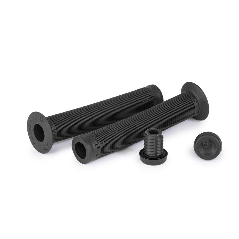 ÉCLAT BRUNO GRIP black bicycle grips with Corx V2 barends, featuring VEX K compound rubber for enhanced grip and durability.