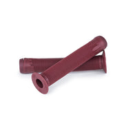 ÉCLAT BRUNO GRIP burgundy BMX handlebar grips with VEX K compound rubber and Corx V2 barends.