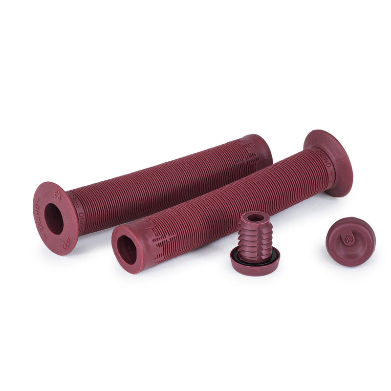 ÉCLAT BRUNO GRIP bicycle handlebar grips in burgundy with Éclat nylon corkx V2 barends.