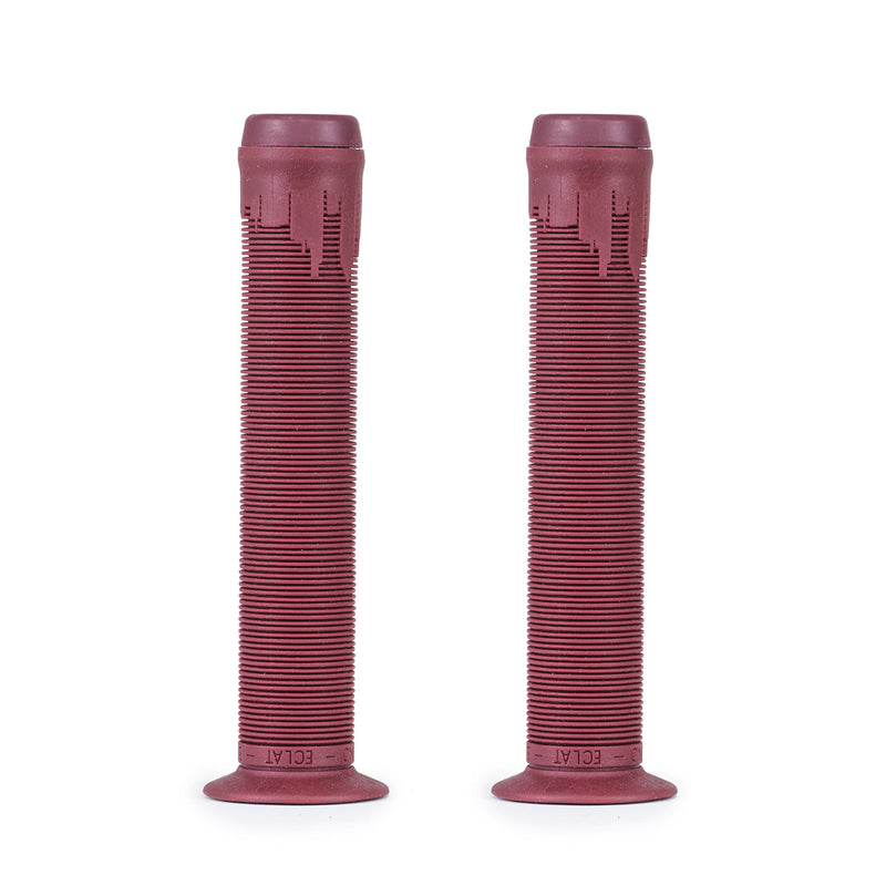 ÉCLAT BRUNO GRIP in burgundy, long and thin BMX handlebar grips with VEX K compound rubber for enhanced grip and durability.