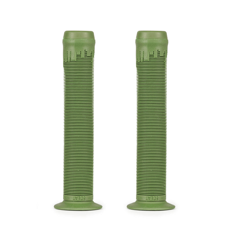 ÉCLAT BRUNO GRIP, army green BMX handlebar grips with Frankfurt skyline design, K3 rubber.