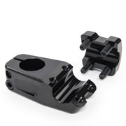 ÉCLAT BURNS V2 TOP LOAD STEM, CNC machined 6061-T6 alloy, unique offset design for enhanced clamping, BMX component.