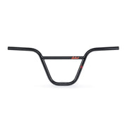 Black ÉCLAT CHOCOLATE HANDLEBAR BMX bike handlebar with large radius bends and red logo