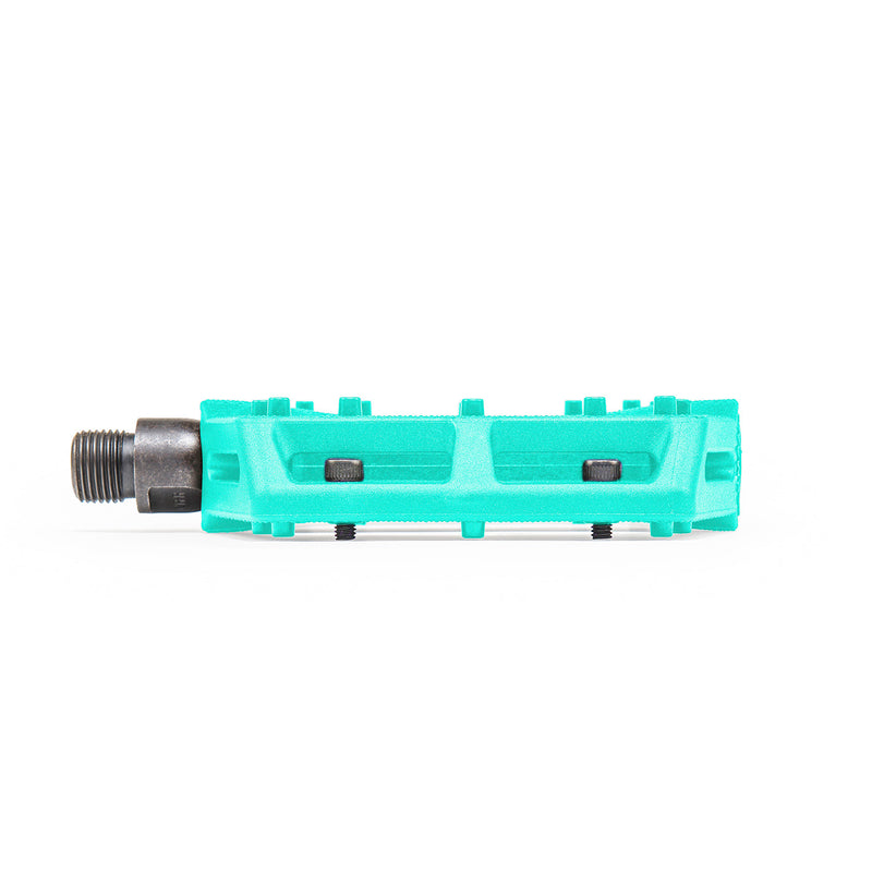 ÉCLAT CONTRA PEDAL with turquoise slim design and strong crmo spindle.