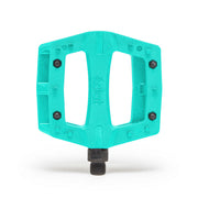ÉCLAT CONTRA PEDAL turquoise, lightweight design, strong crmo spindle, replaceable pins, knurled surface.