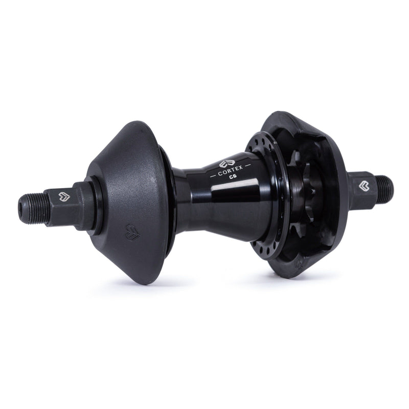ÉCLAT CORTEX CASSETTE HUB, durable alloy with nylon guards, black finish.
