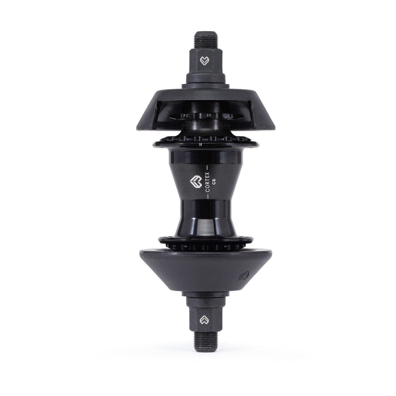 ÉCLAT CORTEX CASSETTE HUB in black with hub guards, durable 6061-T6 alloy construction.
