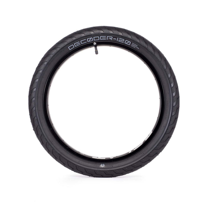 Éclat Decoder Tire 2.4" BMX street tire with 60tpi casing, low-profile tread, and grind-resistant sidewall protection
