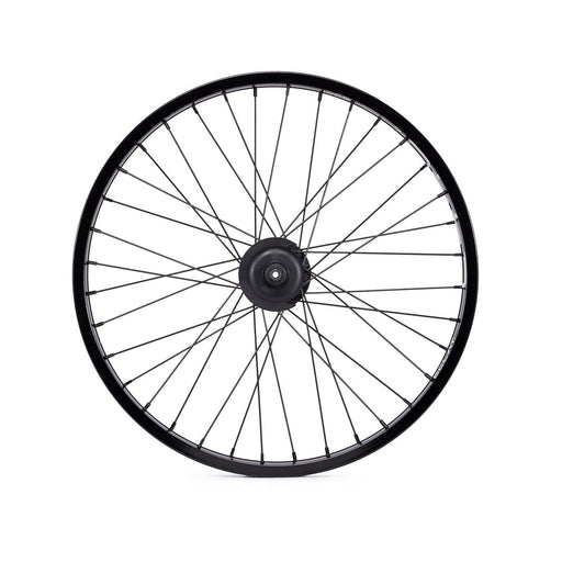 ÉCLAT E440/CORTEX FREECOASTER rear wheel with stainless steel spokes and black nipples.