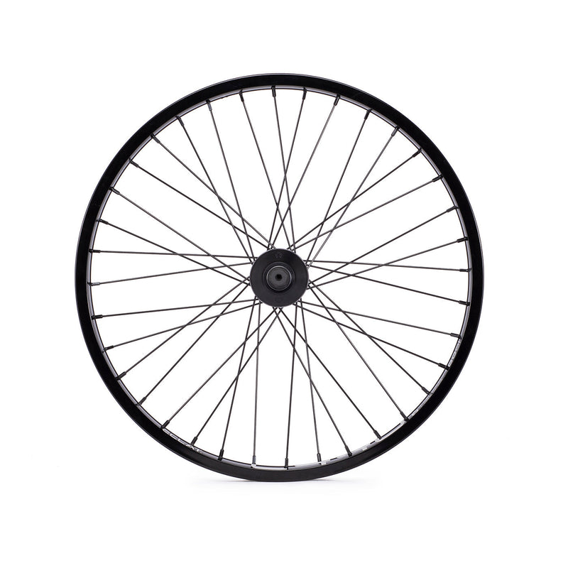 ÉCLAT E440/Cortex front wheel with stainless steel spokes, 36h alloy rim, and fully sealed hub.