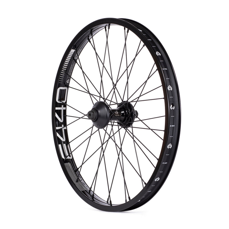 ÉCLAT E440/CORTEX front wheel with 36h stainless steel spokes, 6061-T6 alloy rim, fully sealed Cortex hub, lightweight and durable design