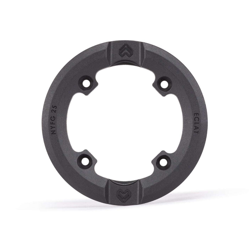 Elevate Guard Sprocket solid nylon fiberglass BMX sprocket guard in black with bolt holes and durable design