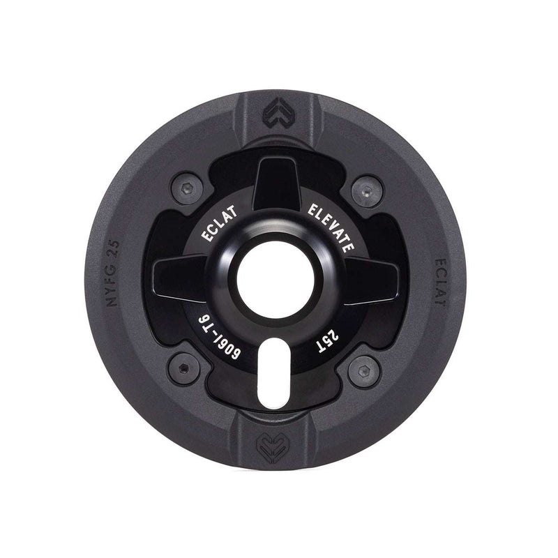 ÉCLAT ELEVATE GUARD solid sprocket with nylon fiberglass guard, 25t size, durable and friction-free grinding design