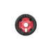 Red and black ÉCLAT Elevate Guard Sprocket with nylon fiberglass bash guard and 25 teeth.