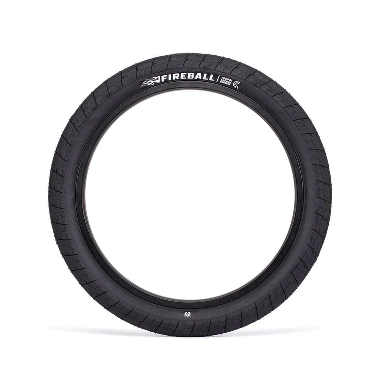 ÉCLAT FIREBALL TIRE black street BMX tire with puncture-resistant Pangolin sidewall and Cobweb layer, 2.3" and 2.4" sizes available