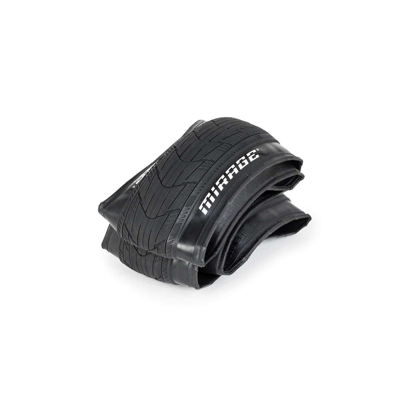 ÉCLAT MIRAGE TIRE black lightweight BMX street tire with dual compound tread and Silkshield protection layer